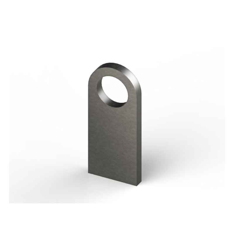 MCS LASER CUT STEEL MOUNTING TAB LASTER CUT S235 JR3 STEEL, 6MM THICK; 561979