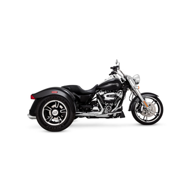VANCE & HINES, 4" TWIN SLASH ROUND SLIP-ONS. CHROME 562565