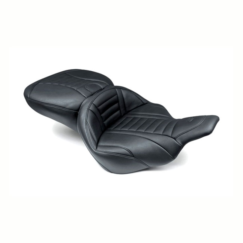 MUSTANG, DELUXE SUPER TOURING SEAT BLACK. ONE-PIECE. FRONT 19", REAR 1 563693