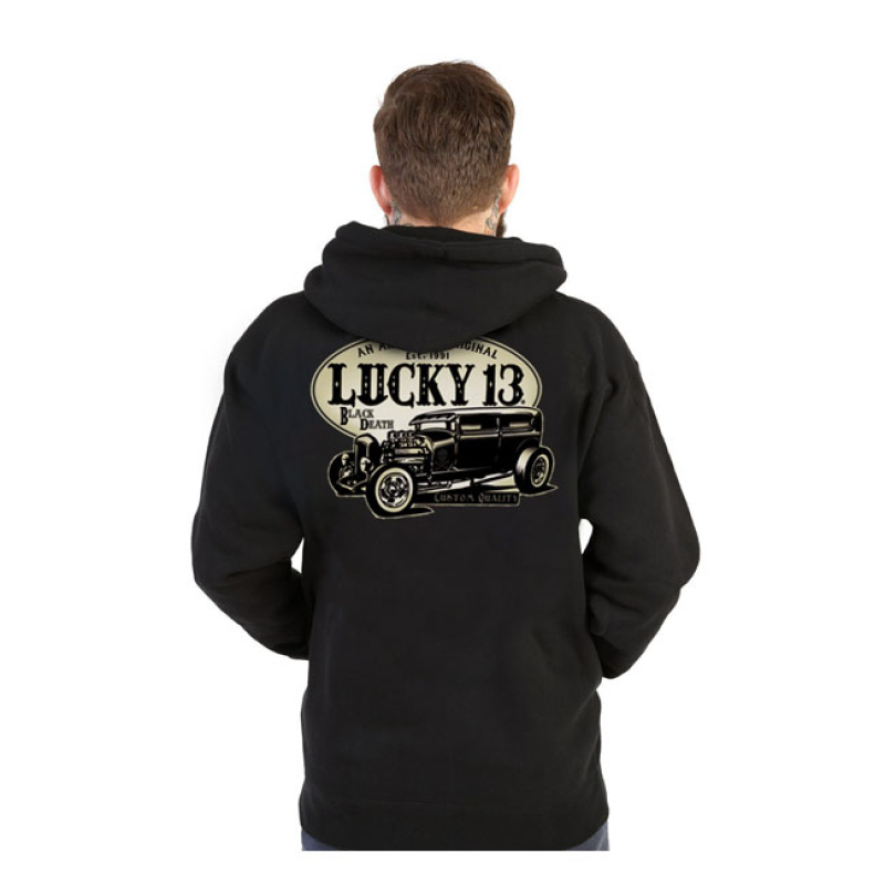 LUCKY 13 AMERICAN ORIGINAL HOODIE BLACK 566618