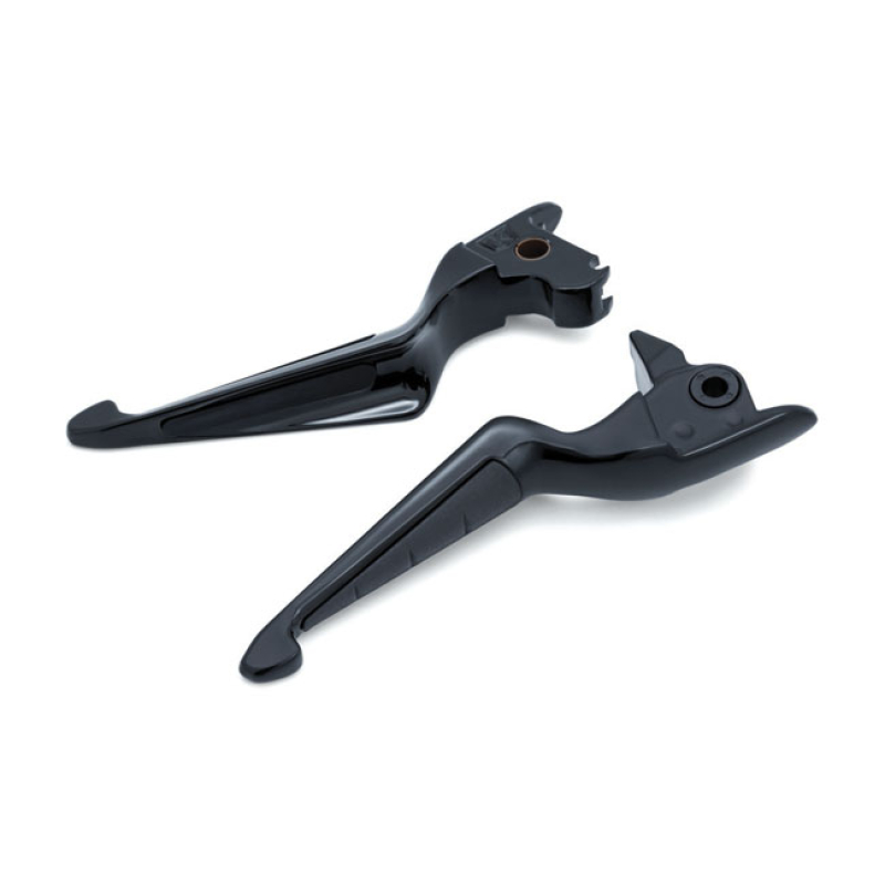 KURYAKYN, ISO HANDLEBAR LEVER SET GLOSS BLACK; FITS MODELS WITH HYDRAU 567611