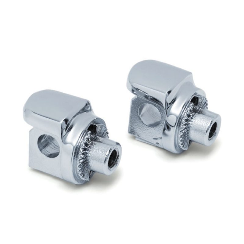 KURYAKYN, NON-PIVOTING SPLINED FOOTPEG ADAPTERS CHROME; NON-PIVOTING D 567657