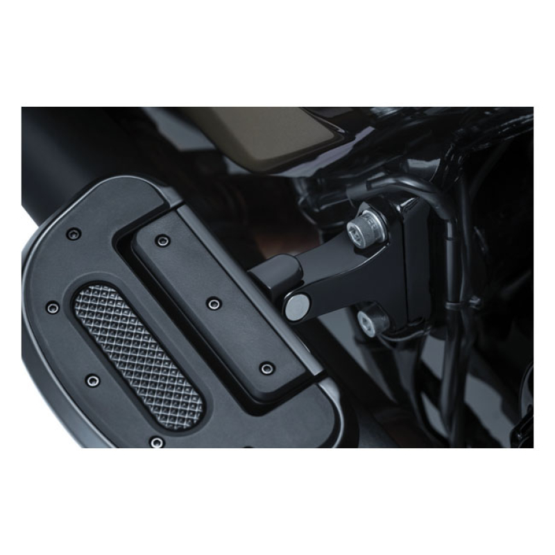 KURYAKYN, NON-PIVOTING SPLINED FOOTPEG ADAPTERS SATIN BLACK; NON-PIVOT 567658