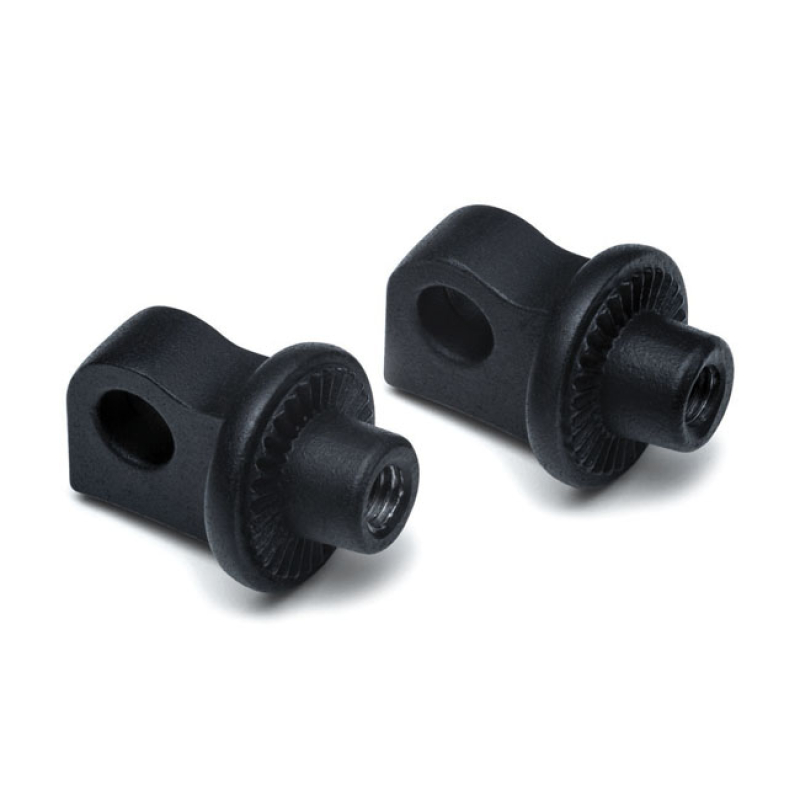 KURYAKYN, SPLINED MALE MOUNT PEG ADAPTERS SATIN BLACK. FRONT/REAR. SPL 567660