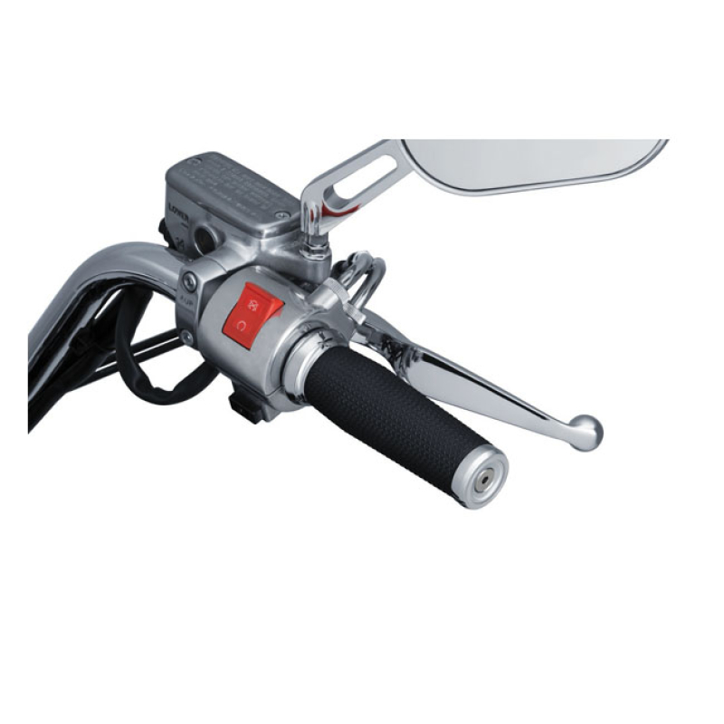 KURYAKYN, THRESHER GRIPS 1" CHROME SMALL DIAMETER GRIP SET, WITH A SMA 567695