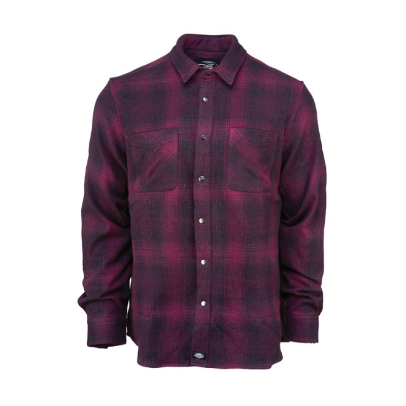 DICKIES LINVILLE LONG SLEEVE SHIRT MAROON 571612