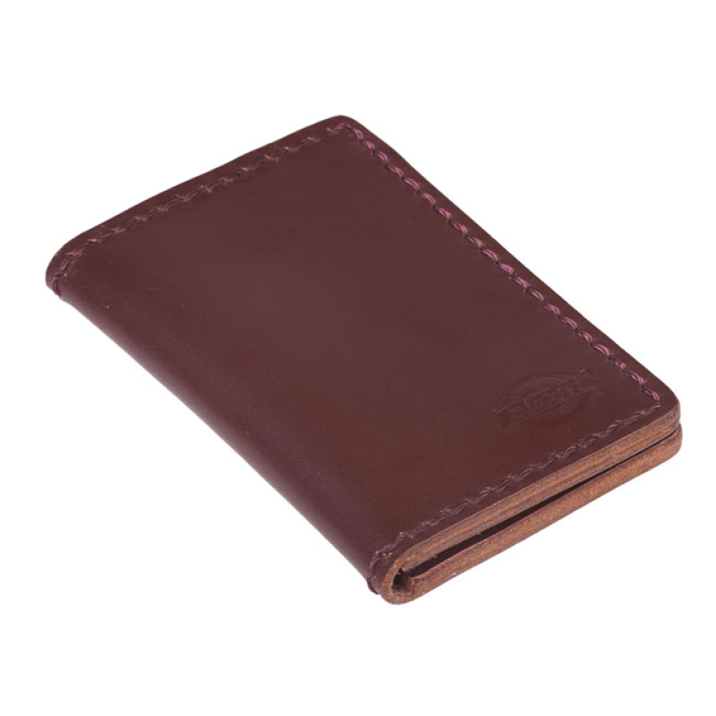 DICKIES LUNENBURG LEATHER CARD HOLDER DARK BROWN 571754