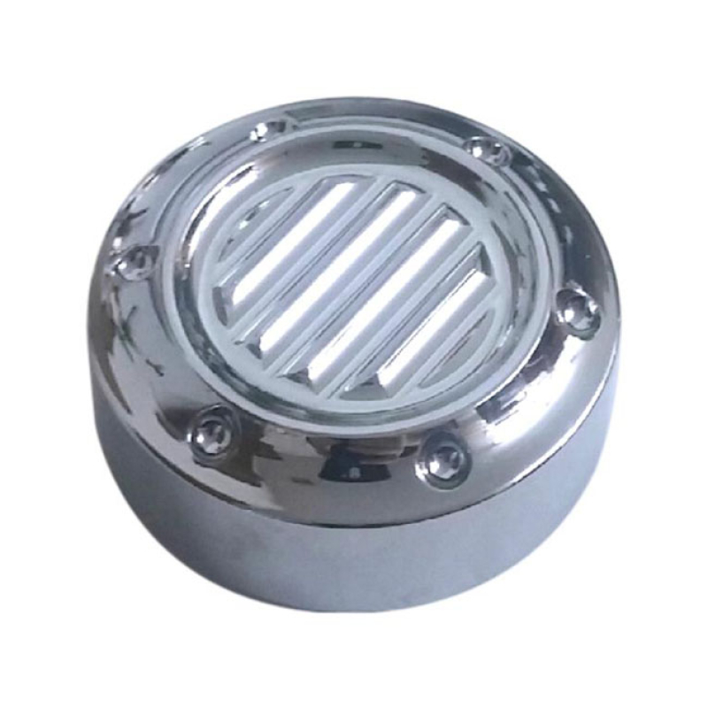 COVINGTONS, DIPSTICK COVER. DIMPLED CHROME CNC MACHINED BILLET ALUMINU 572238