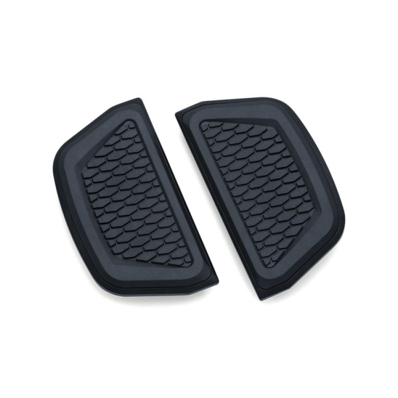 KURYAKYN, HEX PASSENGER FLOORBOARD INSERTS SATIN BLACK. BLACK. DIRECT 572775