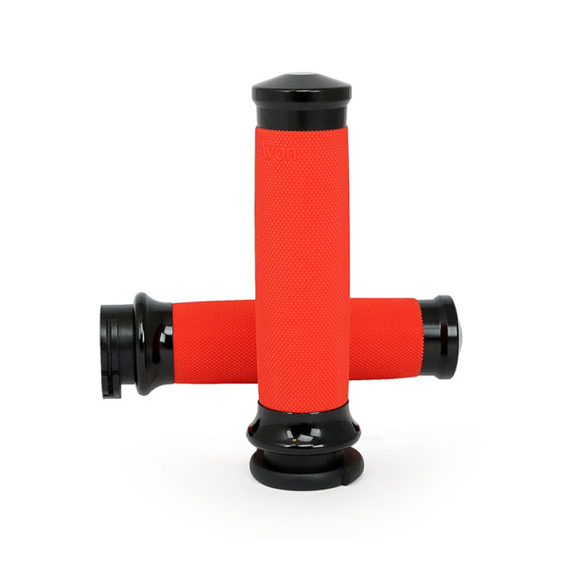 AVON CUSTOM CONTOUR GRIPS BLACK ANODIZED/ORANGE 572839