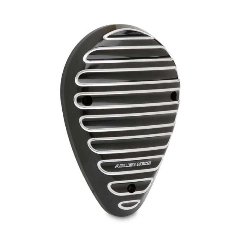 ARLEN NESS, FINNED HORN COVER BLACK BILLET ALUMINUM; NOTE: STYLE COMPA 573288