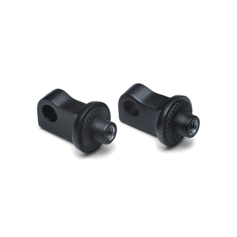 KURYAKYN, SPLINED MALE MOUNT PEG ADAPTERS FRONT; SATIN BLACK; SPLINED 574098