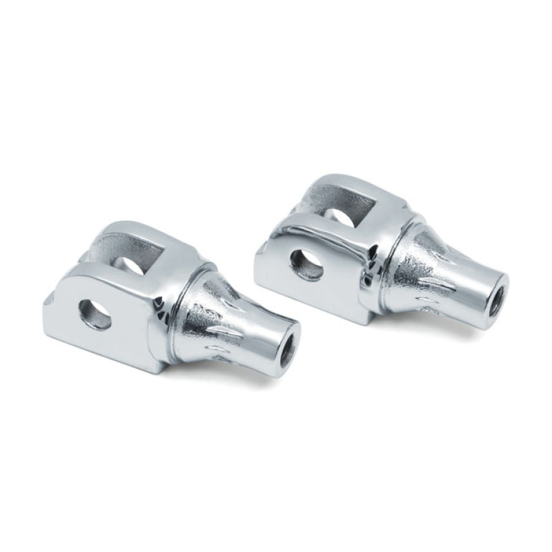 KURYAKYN, TAPERED FRONT FOOTPEG ADAPTER. CHROME CHROME; FRONT 574101
