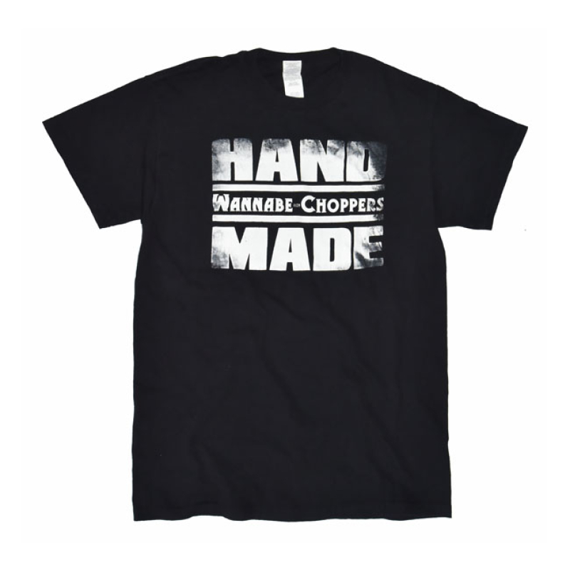 WANNABE CHOPPERS T-SHIRT "HAND MADE" BLACK 574588