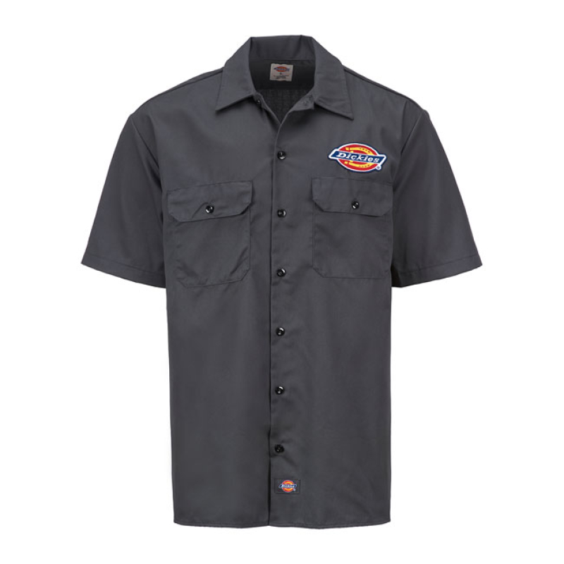 DICKIES CLINTONDALE SHORT SLEEVE WORK SHIRT CHARC 574998