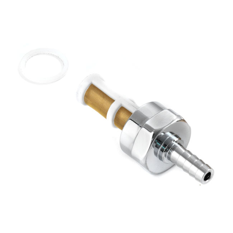 K-TECH BRASS M22X1 CUSTOM FUEL LINE FITTING CHROME CHROME PLATED BRASS 575378