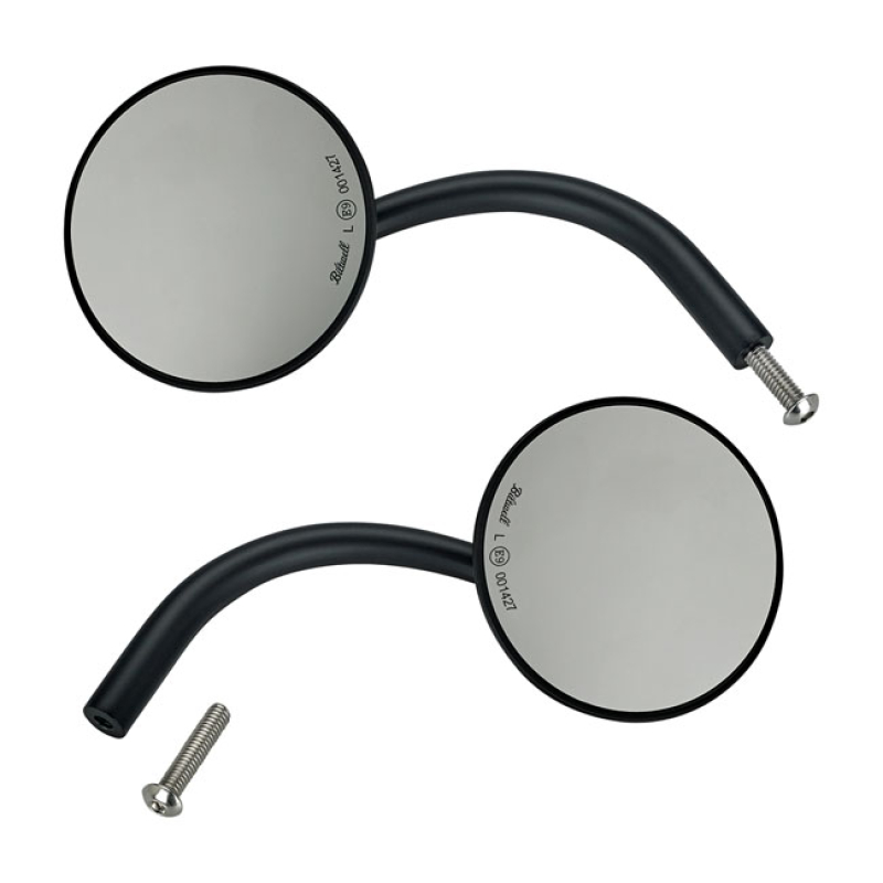 BILTWELL UTILITY ROUND MIRRORS BLACK ECE APPR. 576336