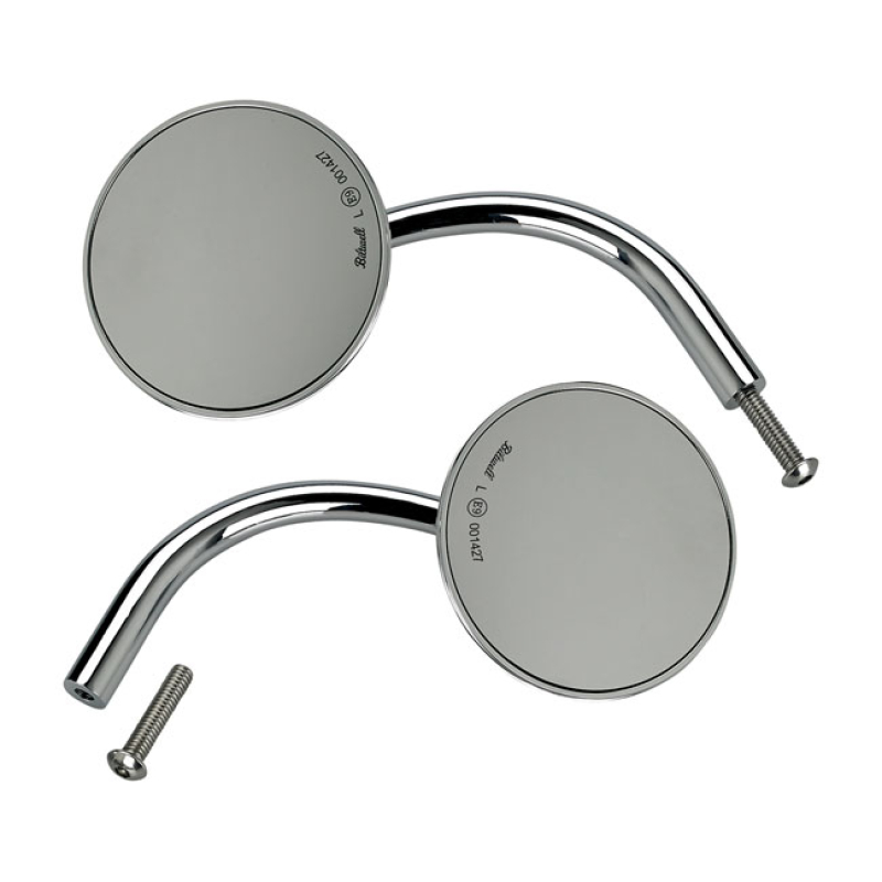 BILTWELL UTILITY ROUND MIRRORS CHROME ECE APPR. 576337