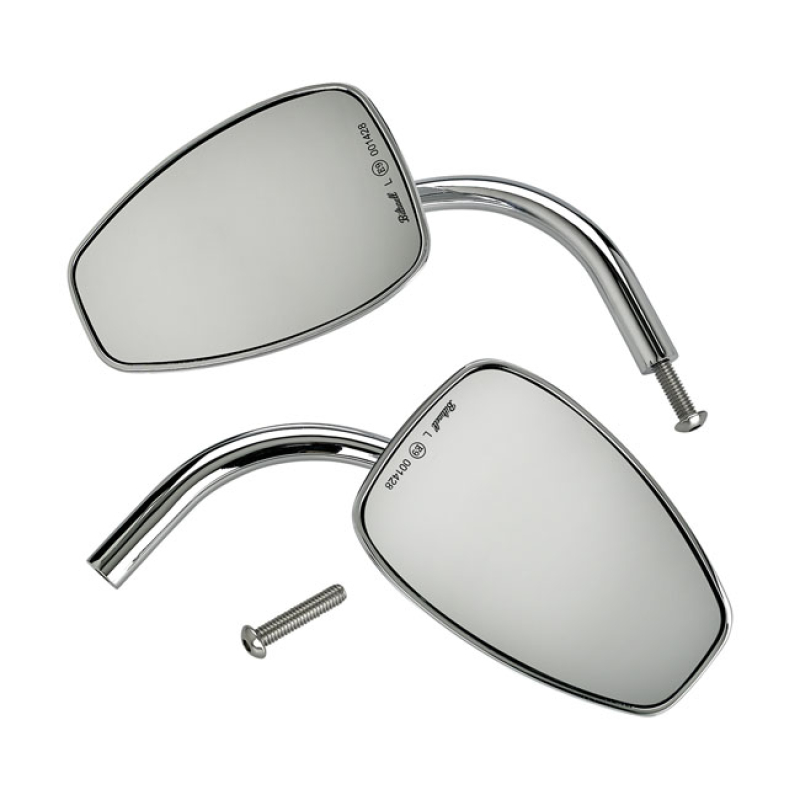 BILTWELL, UTILITY TEARDROP MIRROR SET CHROME ECE APPR. 576339