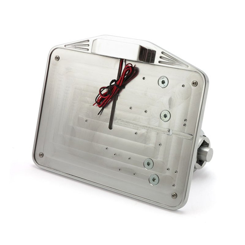 CPV LICENSE PLATE BRACKET KIT POLISHED ALUMINUM. SIDE MOUNT, ON AXLE. 576621