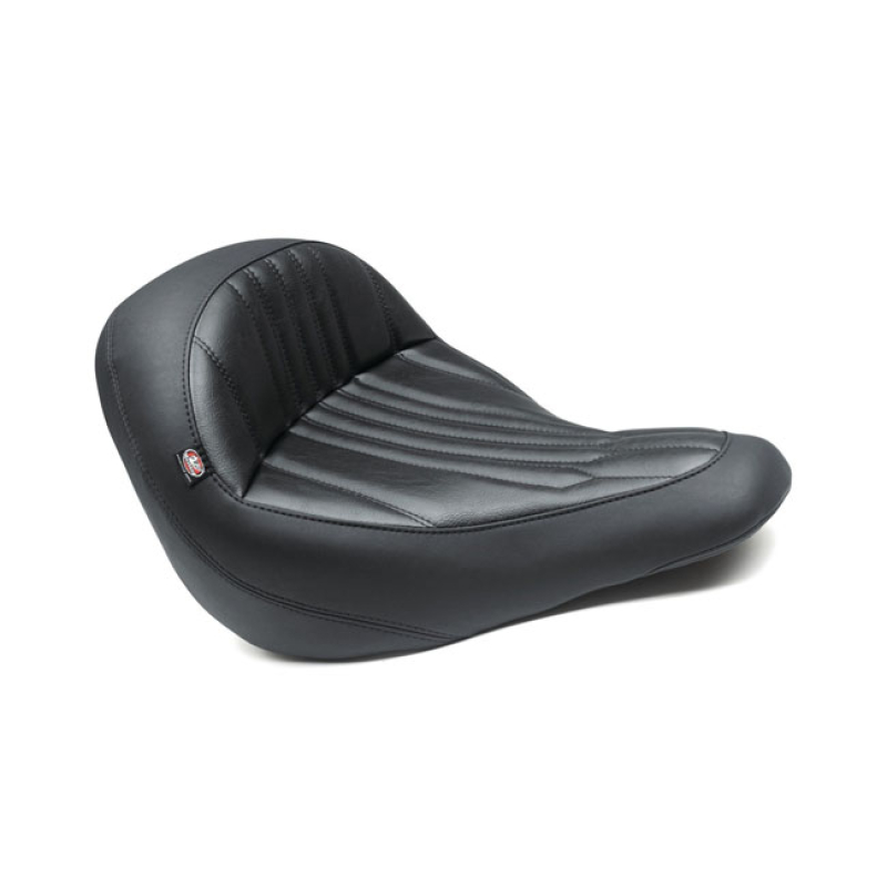 MUSTANG, STANDARD TOURING SOLO SEAT BLACK. 15" WIDE. DAGGER STITCH DES 578016