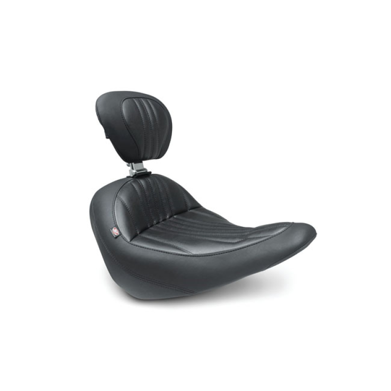MUSTANG, STANDARD TOURING SOLO SEAT. WITH RIDER BACKREST BLACK. 15" WI 578018