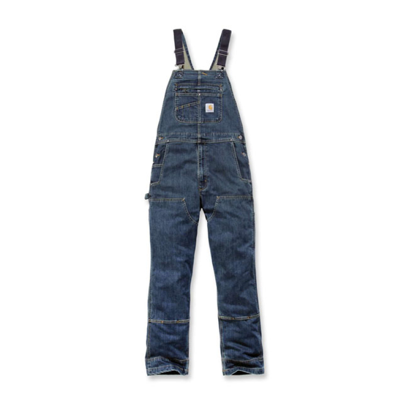 CARHARTT RUGGED FLEX DENIM BIB OVERALL LIGHT BLUE CHAMBRAY 578735