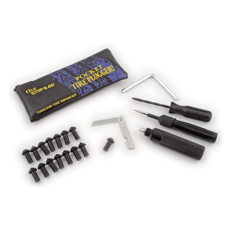 STOP & GO, TIRE PLUGGER REPAIR KIT, POCKET EMERGENCY REPAIR FOR TUBELE 579900