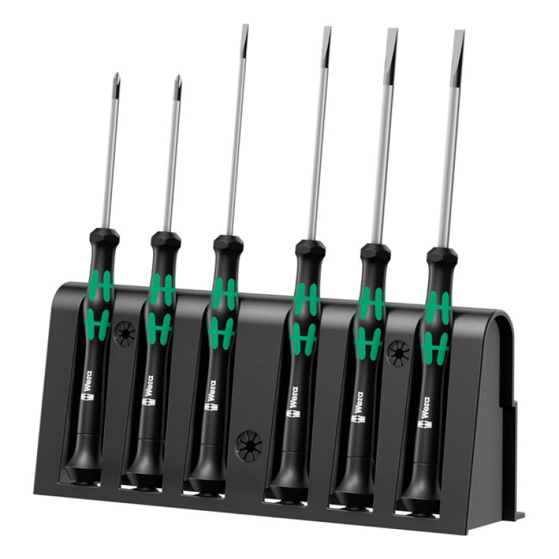 WERA MICRO SCREWDRIVER SET 6 PCS FOR ELECTRONIC APPLICATIONS WITH MULT 580788