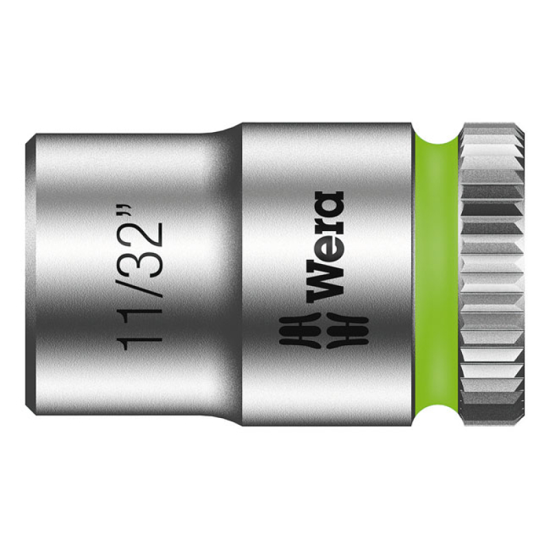 WERA ZYKLOP 1/4" SOCKET - US SIZES 11/32" 8790 HMA. 1/4" DRIVE FOR HEX 581389