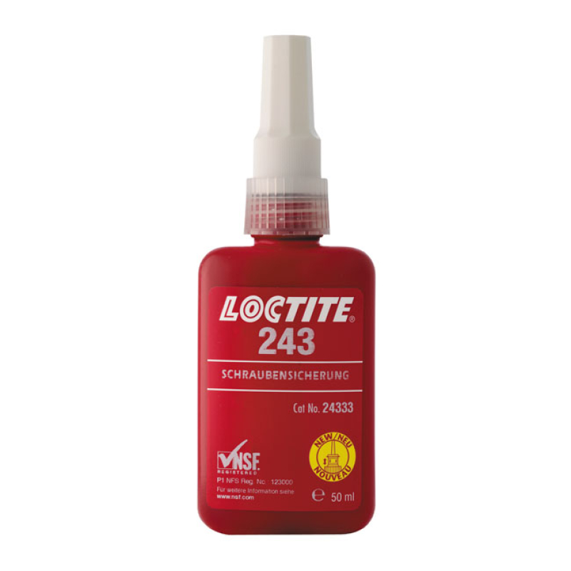LOCTITE 243 BLUE, THREADLOCKER 50CC FLUID. 50CC BOTTLE. MOST USED LOCT 586006
