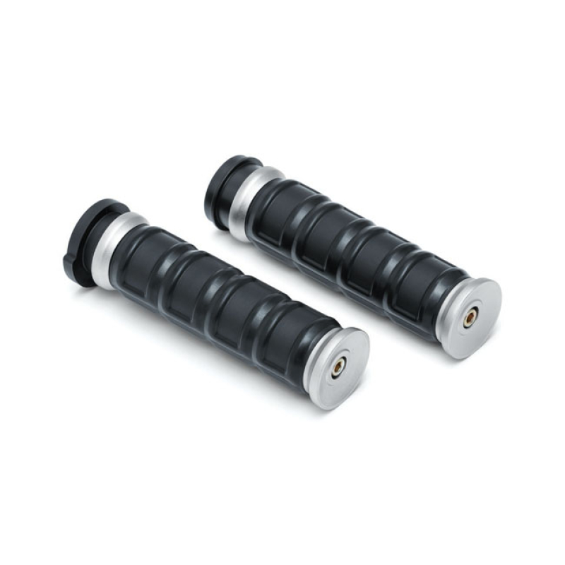 KURYAKYN, DILLINGER GRIPS. SILVER WITH SATIN SILVER ALUMINUM COLLARS A 586448