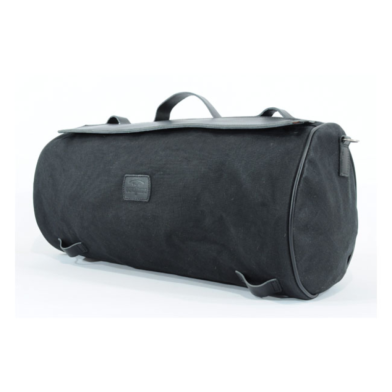 LONGRIDE ROLL BAG WAXED COTTON WIDE, BLACK 588739