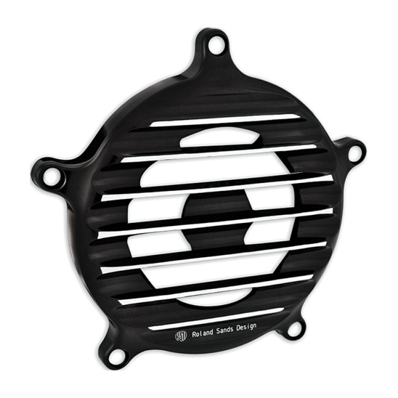 RSD, TURBINE AIR CLEANER FACE PLATE. 'NOSTALGIA'. BLACK CC 589543