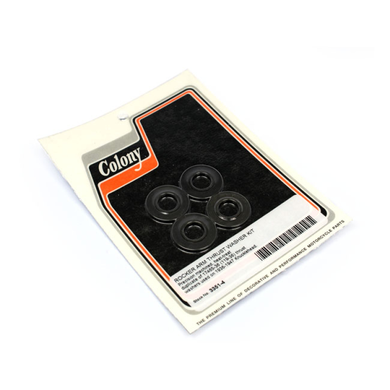 COLONY, KNUCKLEHEAD ROCKER ARM THRUST WASHER SET (4) OEM REPRODUCTION. 590076