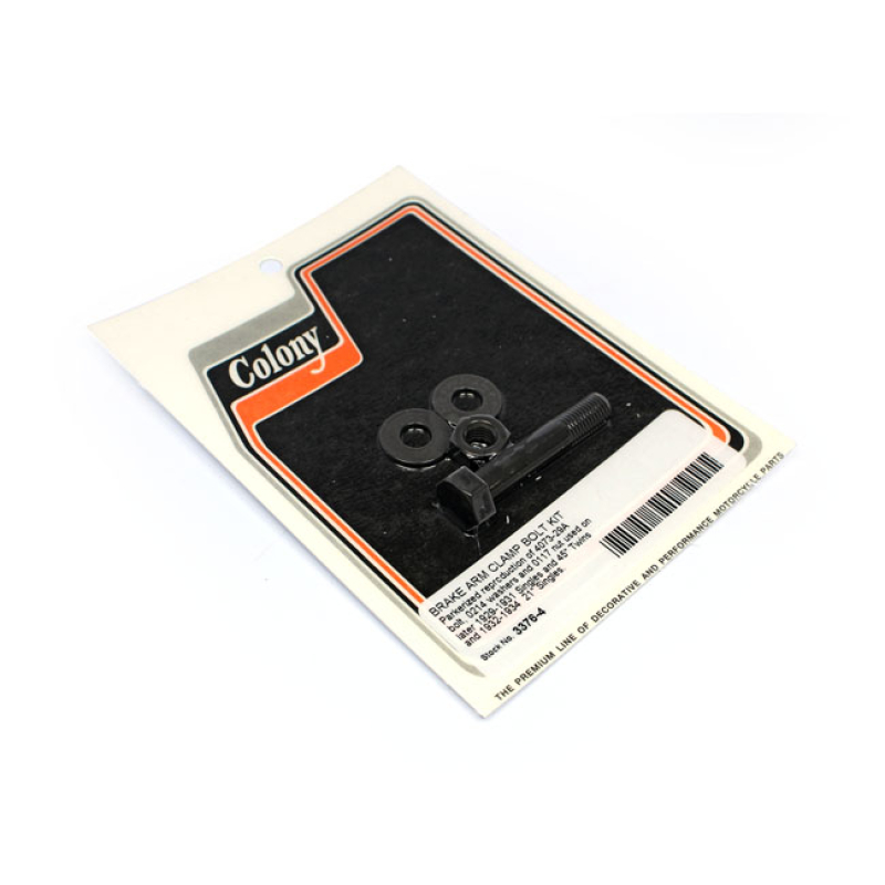 COLONY, BRAKE ARM CLAMP BOLT KIT BLACK PARKERIZED. REPRODUCTION OF OEM 590111