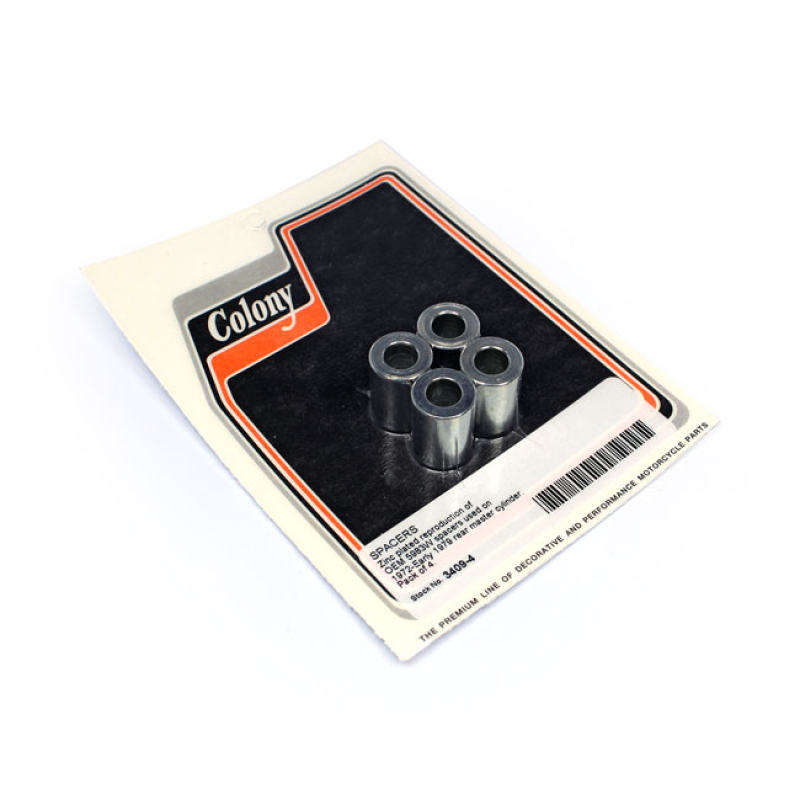 COLONY, REAR MASTER CYLINDER SPACER SET. ZINC ZINC PLATED. REPRODUCTIO 590293