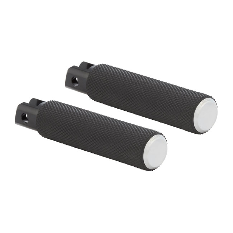 ARLEN NESS, KNURLED RIDER FOOT PEGS. CHROME CHROME PLATED. A FUSION OF 590419