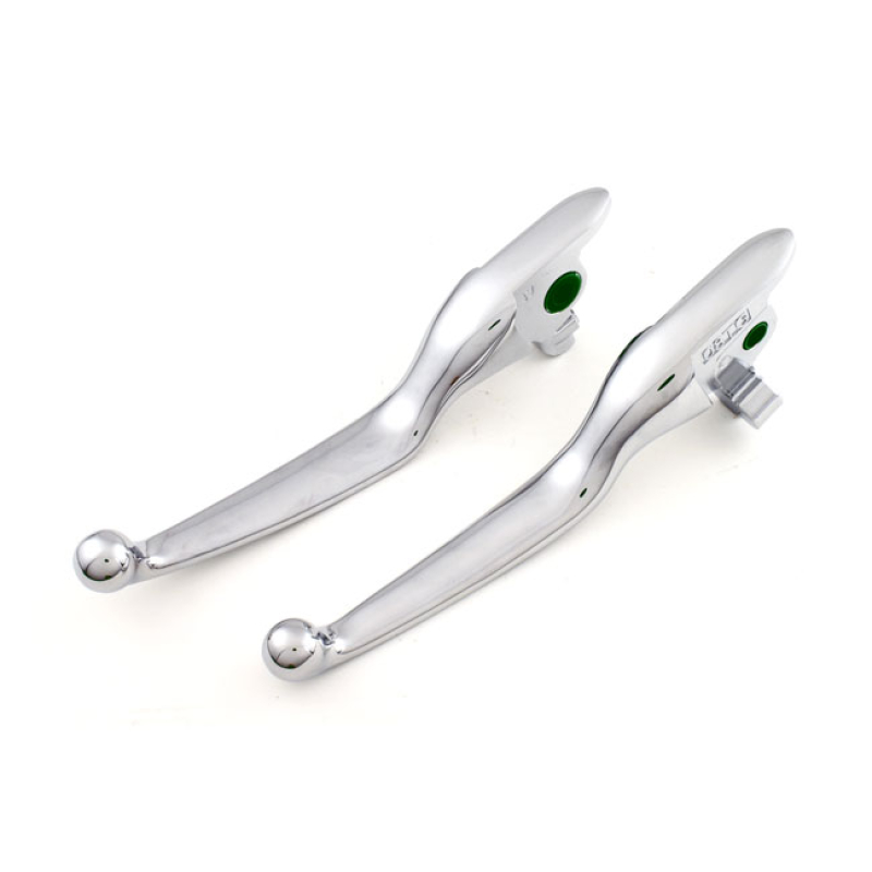 HANDLEBAR LEVER KIT, WIDE BLADE, CHROME 592657