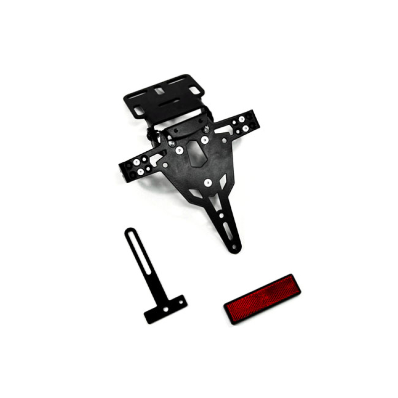 ZIEGER, UNDER FENDER LICENSE PLATE BRACKET KIT. PRO2 BLACK POWDER COAT 593232
