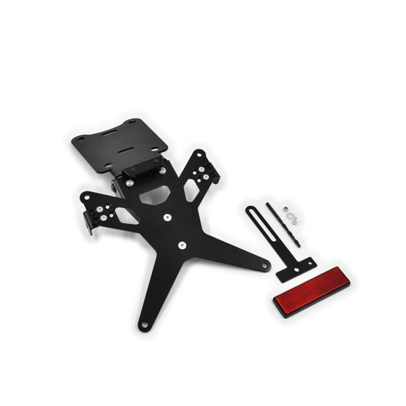 ZIEGER LICENSE PLATE BRACKET X-LINE BLACK BLACK POWDER COATED LICENSE 593430