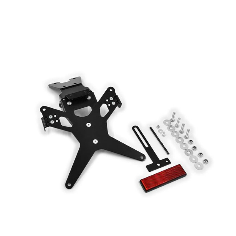 ZIEGER LICENSE PLATE BRACKET X-LINE BLACK BLACK POWDER COATED LICENSE 593441