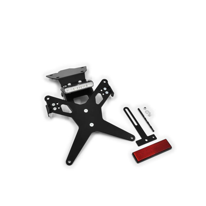 ZIEGER LICENSE PLATE BRACKET X-LINE BLACK BLACK POWDER COATED LICENSE 593445