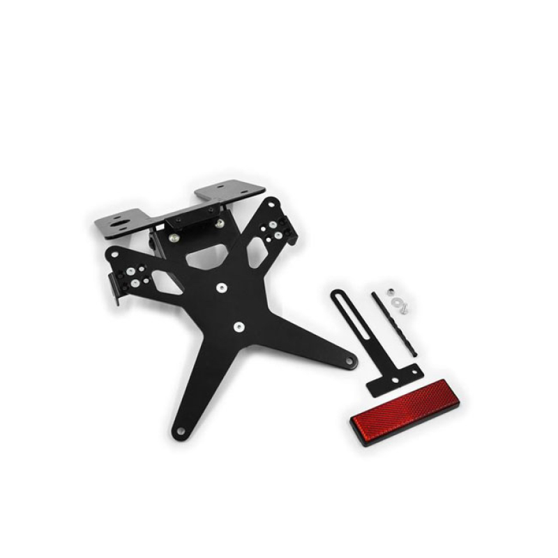 ZIEGER LICENSE PLATE BRACKET X-LINE BLACK BLACK POWDER COATED LICENSE 593448