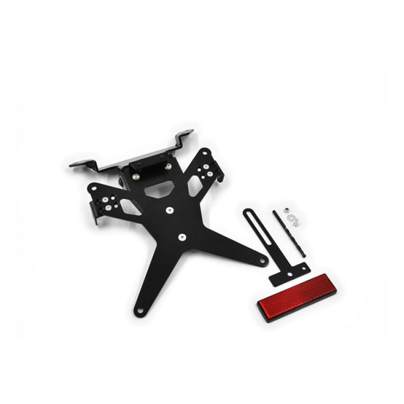 ZIEGER LICENSE PLATE BRACKET X-LINE BLACK BLACK POWDER COATED LICENSE 593449