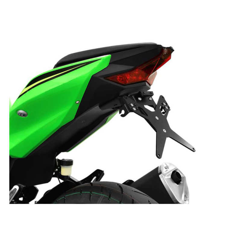 ZIEGER LICENSE PLATE BRACKET X-LINE BLACK BLACK POWDER COATED LICENSE 593451