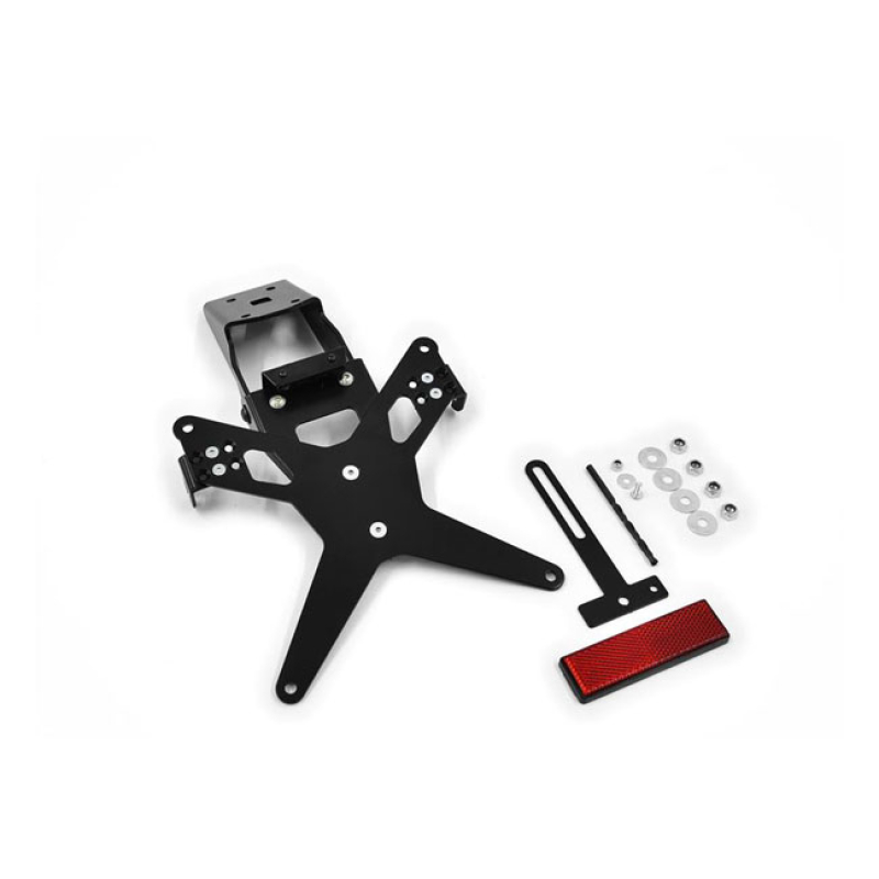 ZIEGER LICENSE PLATE BRACKET X-LINE BLACK BLACK POWDER COATED LICENSE 593457