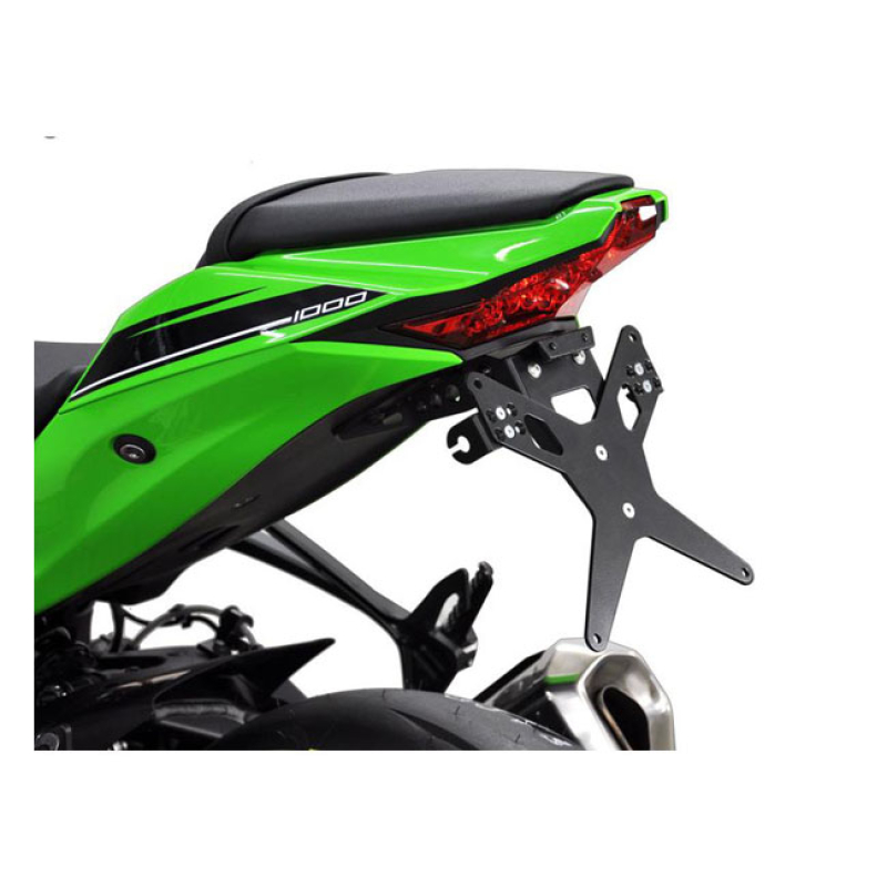 ZIEGER LICENSE PLATE BRACKET X-LINE BLACK BLACK POWDER COATED LICENSE 593468