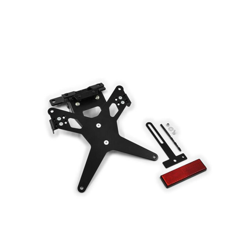 ZIEGER LICENSE PLATE BRACKET X-LINE BLACK BLACK POWDER COATED LICENSE 593475