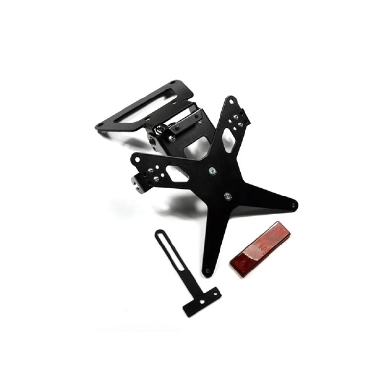 ZIEGER LICENSE PLATE BRACKET X-LINE BLACK BLACK POWDER COATED LICENSE 593478